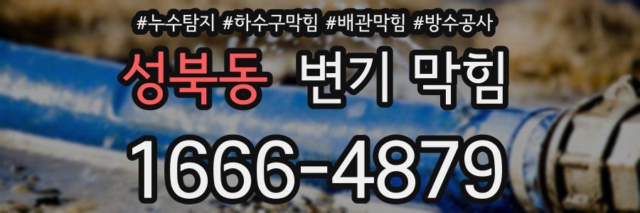 성북동 변기 막힘