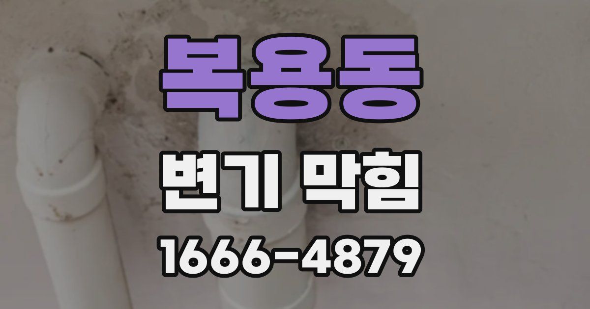 복용동 변기 막힘