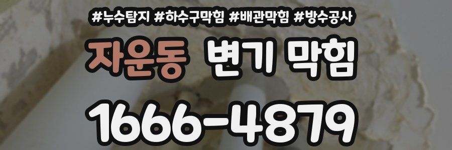 자운동 변기 막힘
