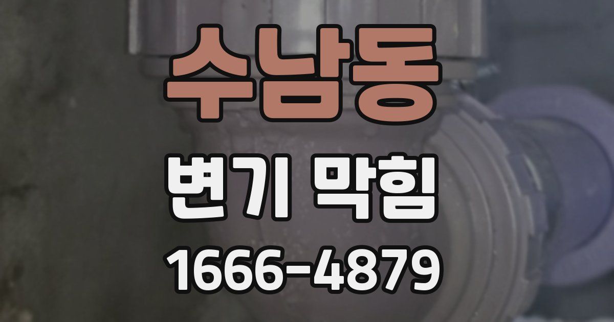 수남동 변기 막힘