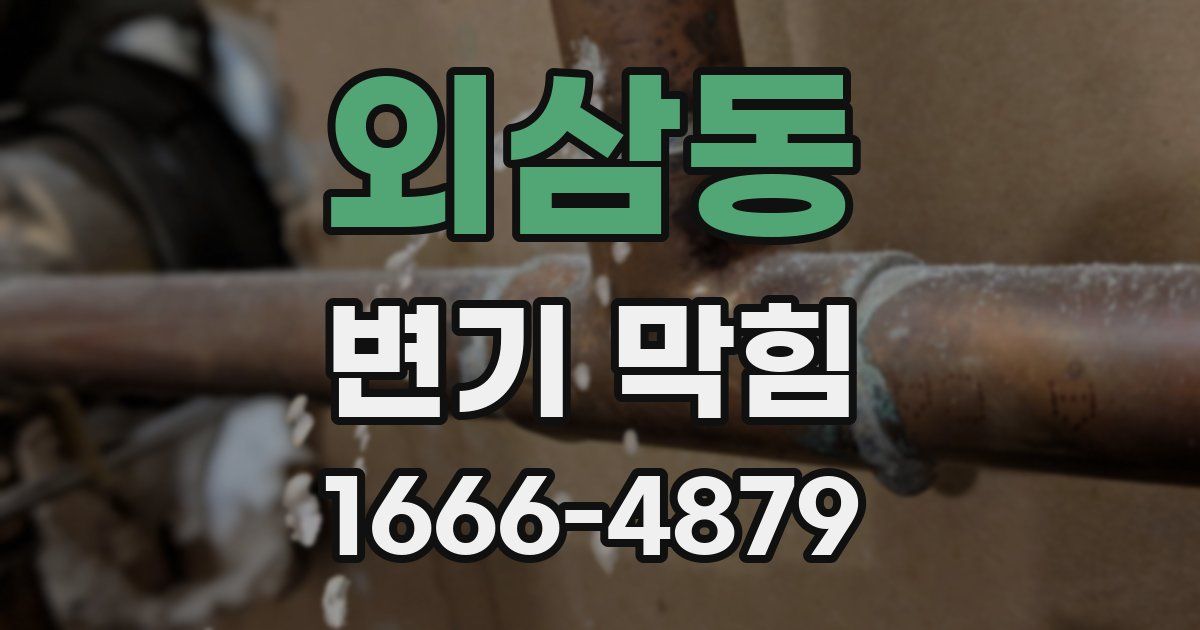 외삼동 변기 막힘