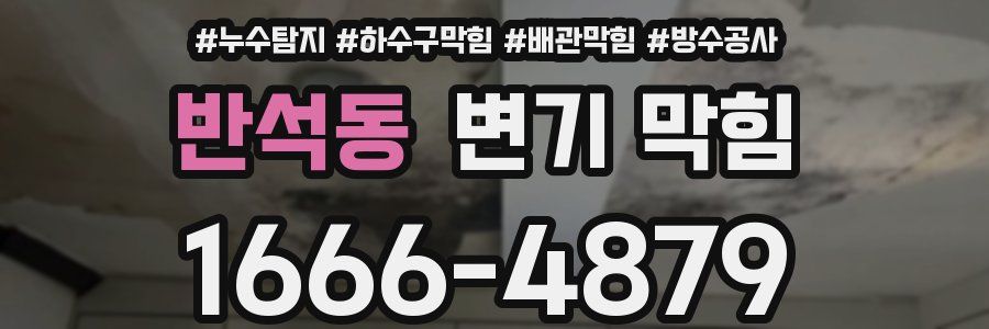 반석동 변기 막힘