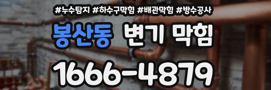 봉산동 변기 막힘