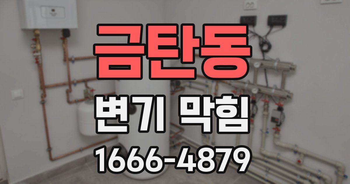 금탄동 변기 막힘