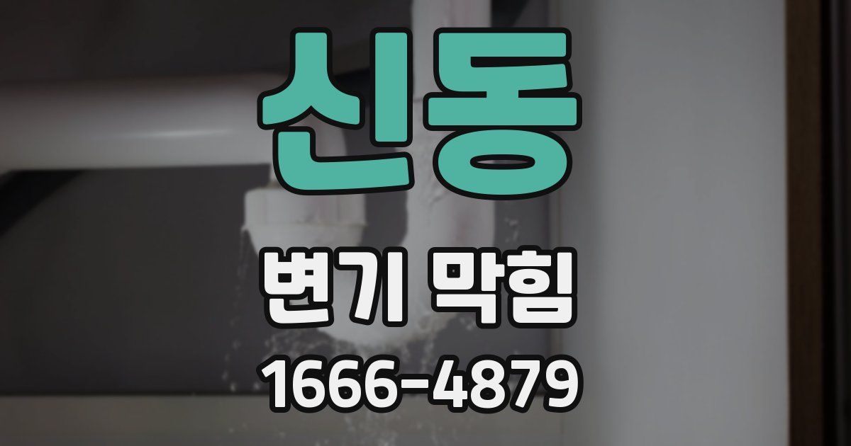 신동 변기 막힘