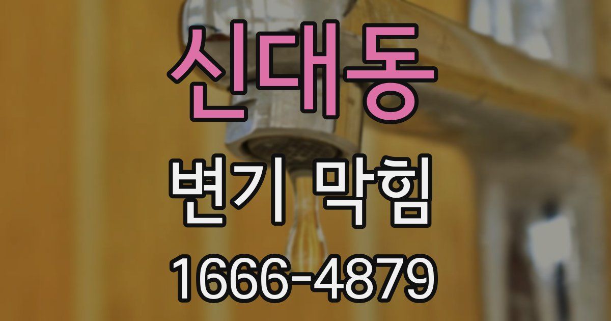 신대동 변기 막힘