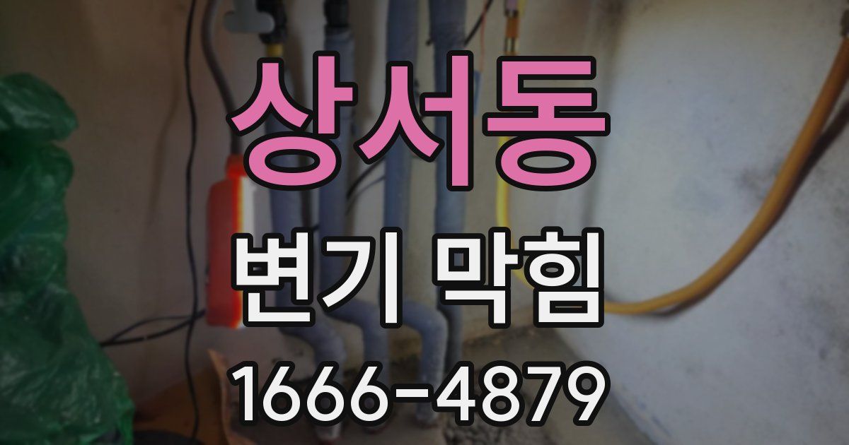 상서동 변기 막힘