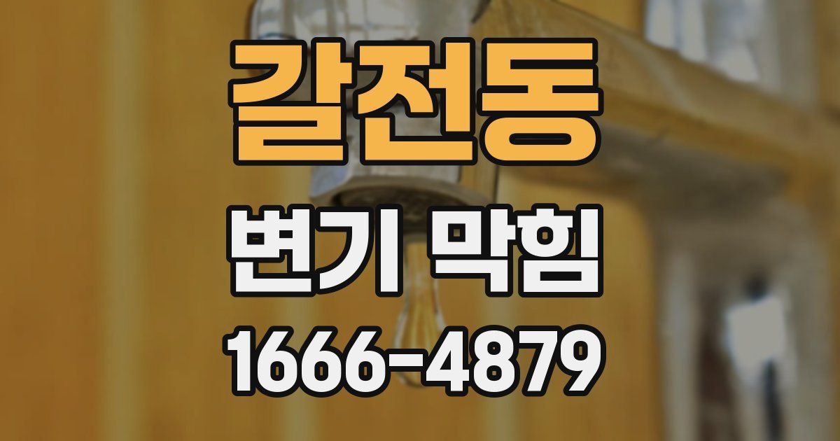 갈전동 변기 막힘