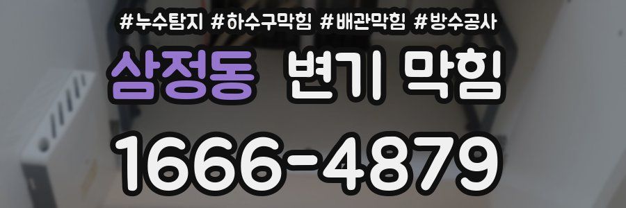 삼정동 변기 막힘