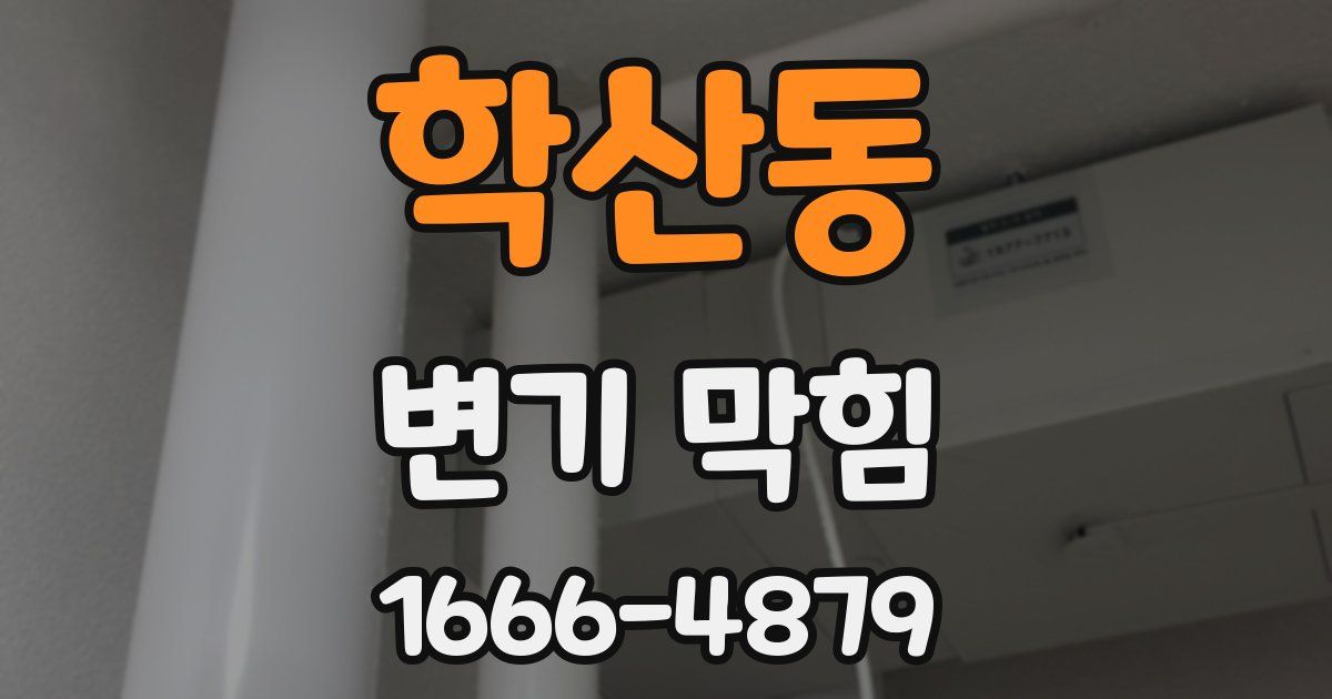 학산동 변기 막힘