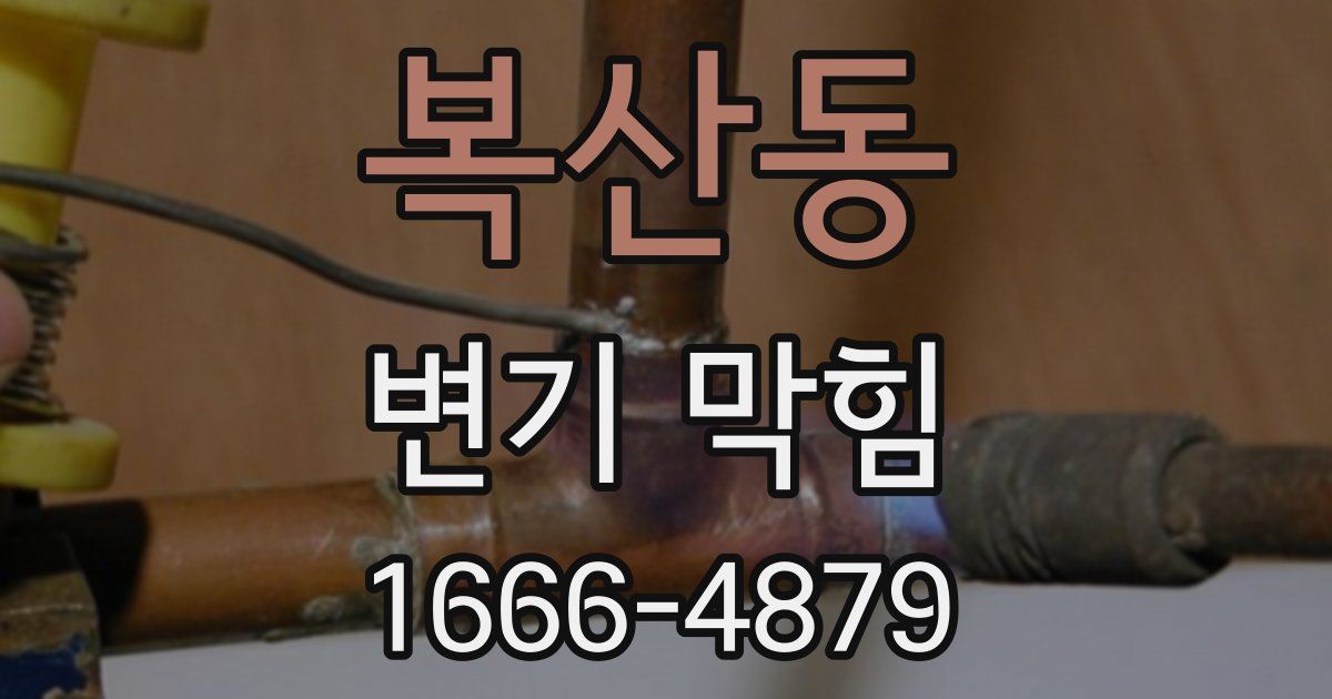 복산동 변기 막힘