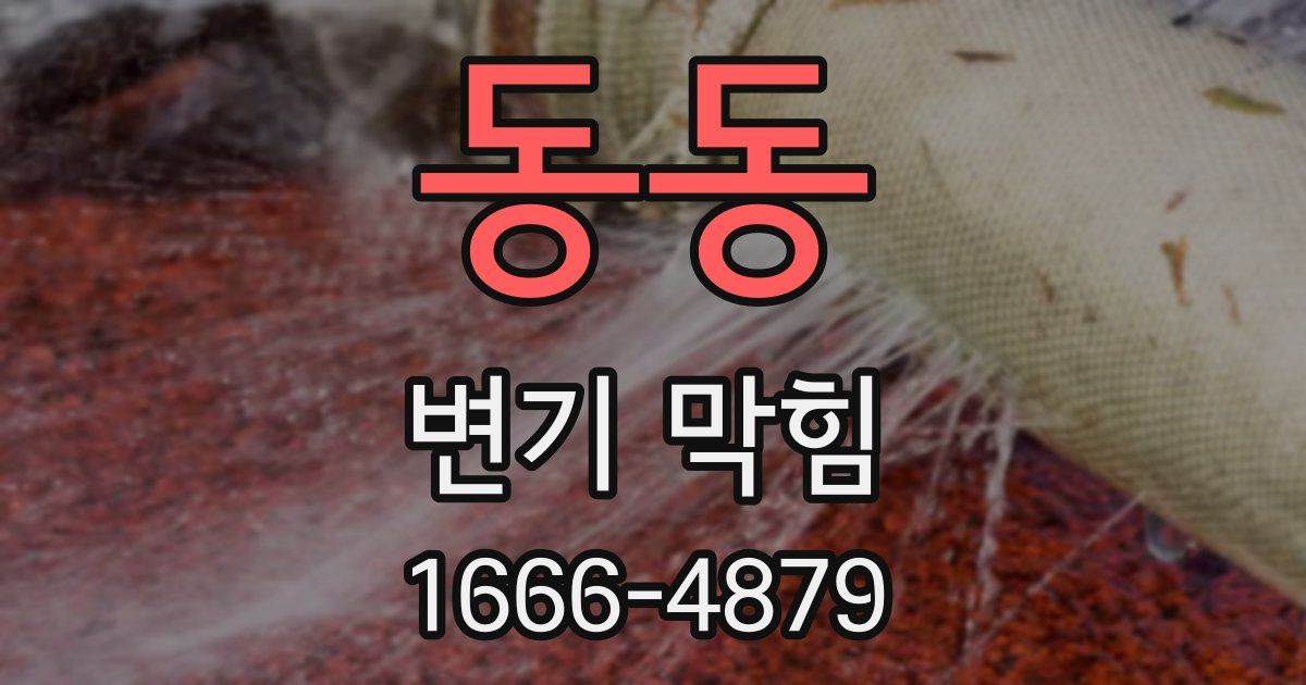 동동 변기 막힘