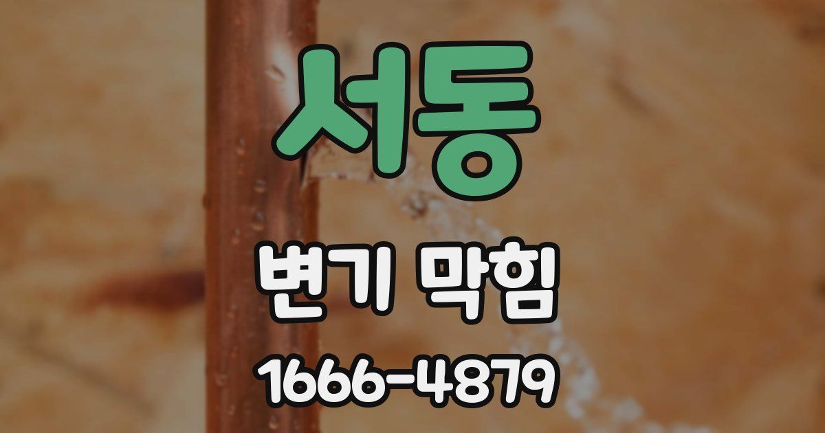 서동 변기 막힘