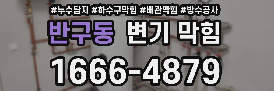 반구동 변기 막힘