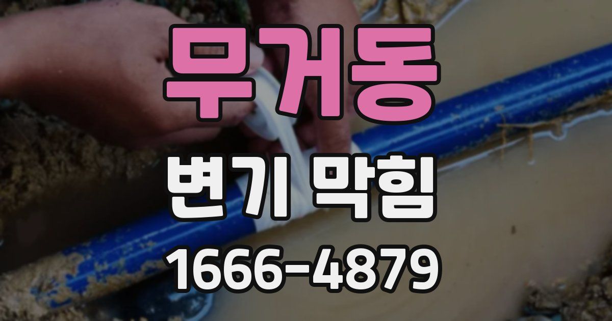 무거동 변기 막힘