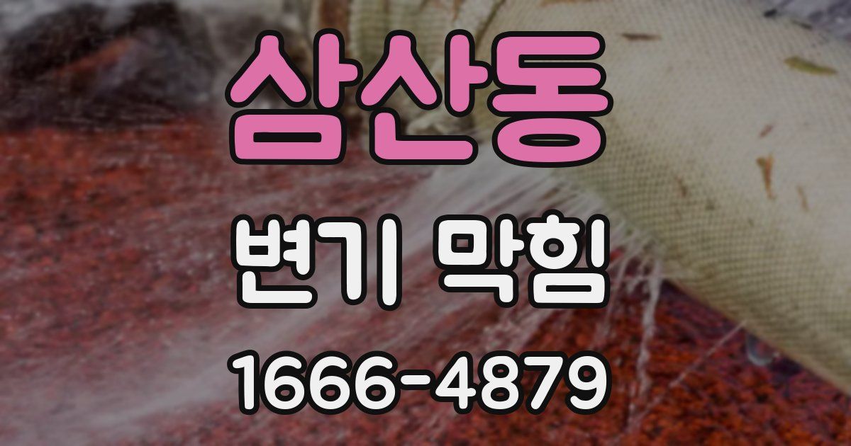 삼산동 변기 막힘