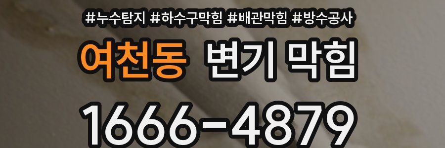 여천동 변기 막힘