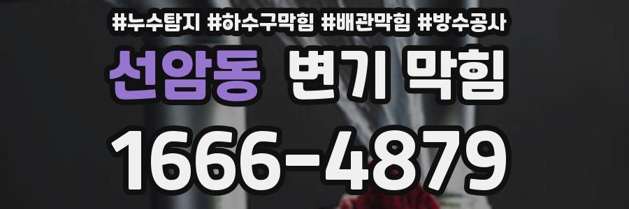 선암동 변기 막힘