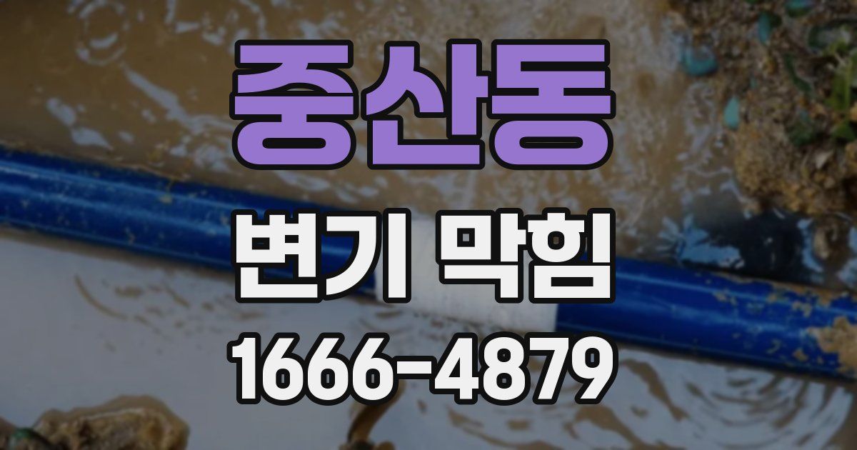중산동 변기 막힘