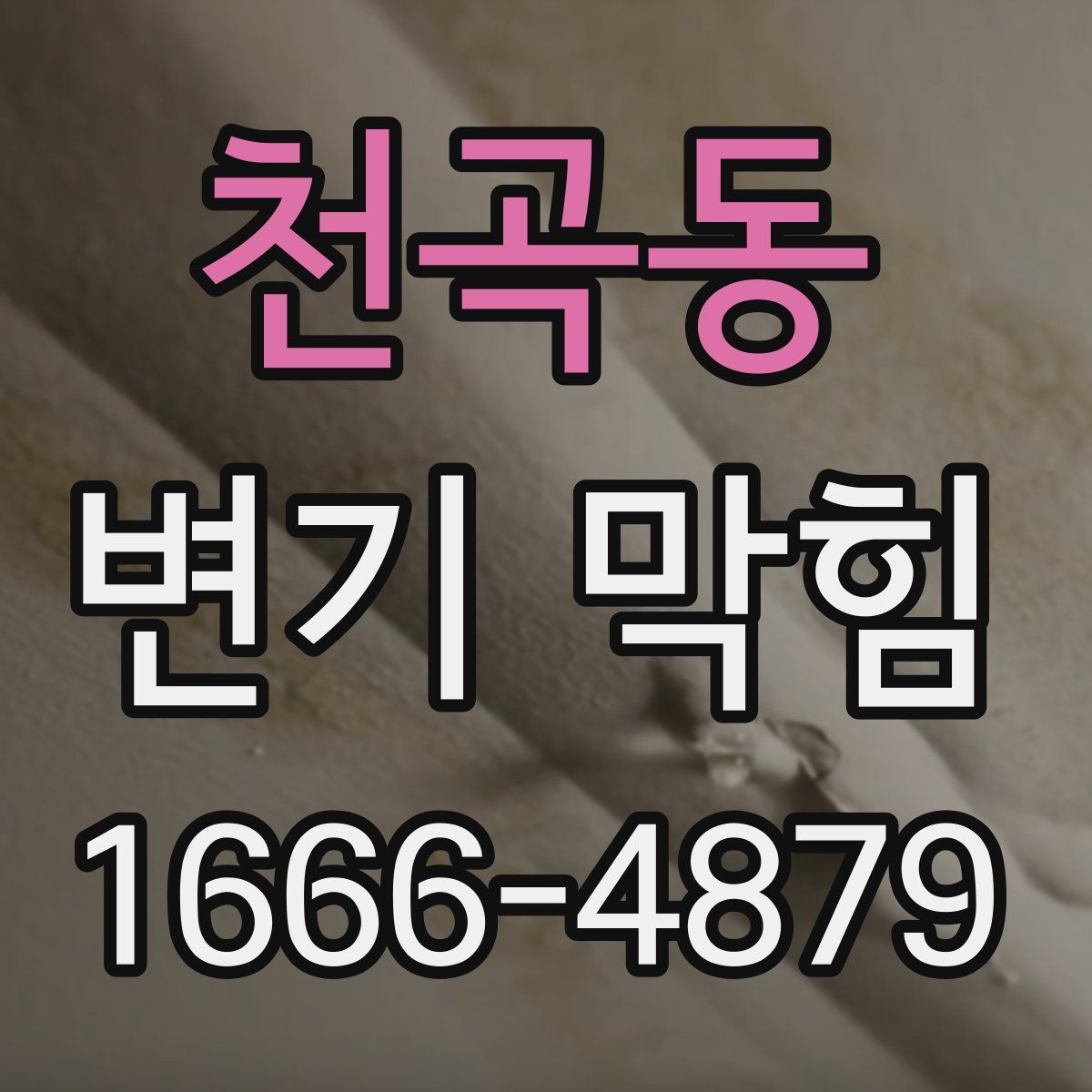 천곡동 변기 막힘