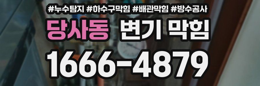 당사동 변기 막힘