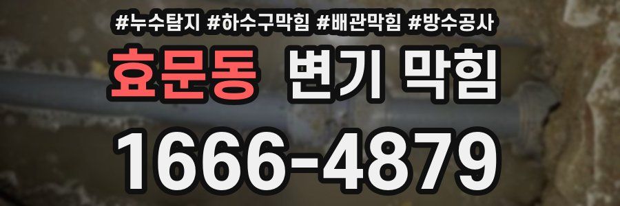 효문동 변기 막힘