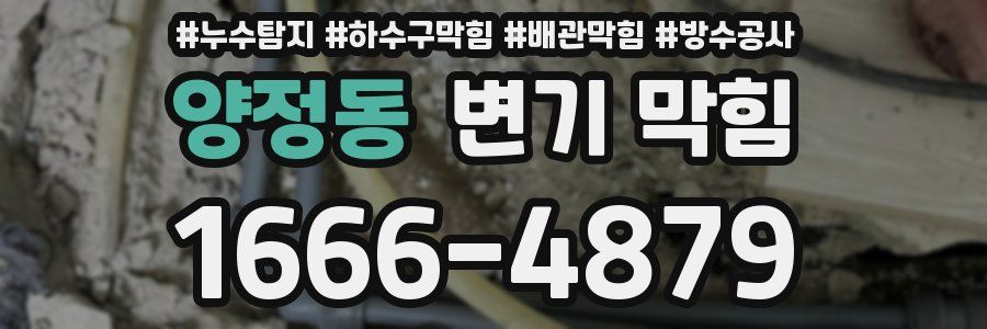 양정동 변기 막힘