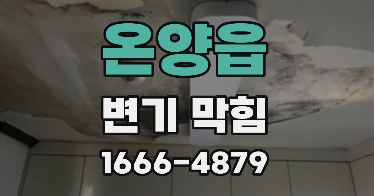 온양읍 변기 막힘