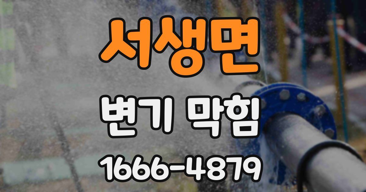 서생면 변기 막힘