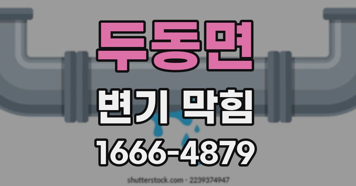 두동면 변기 막힘