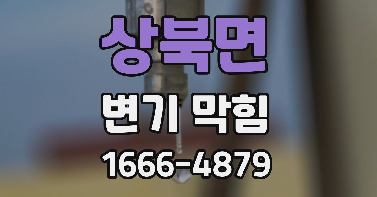 상북면 변기 막힘