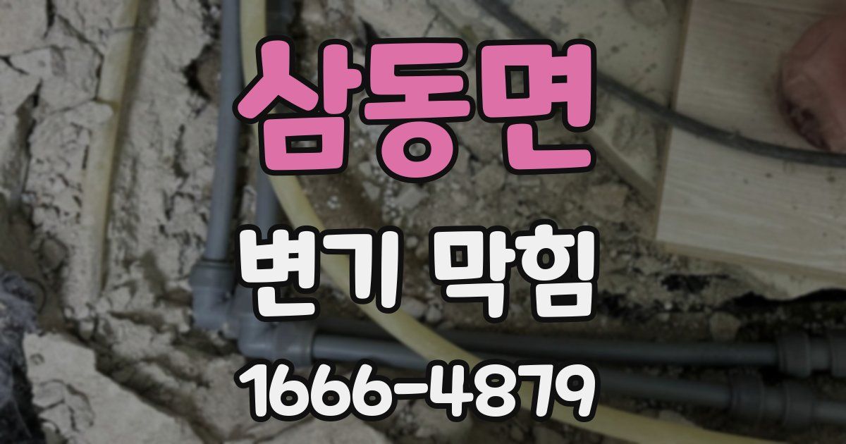삼동면 변기 막힘
