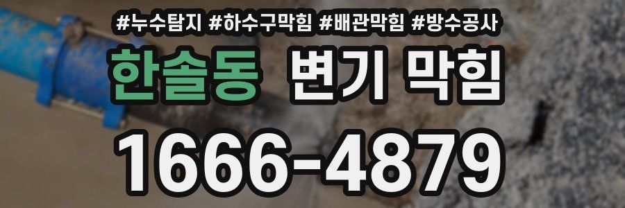 한솔동 변기 막힘