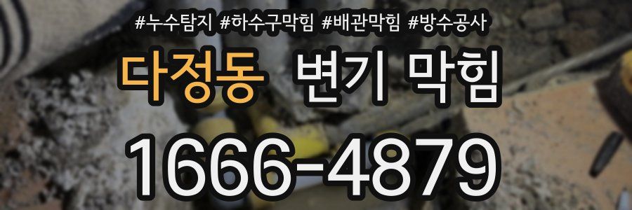다정동 변기 막힘