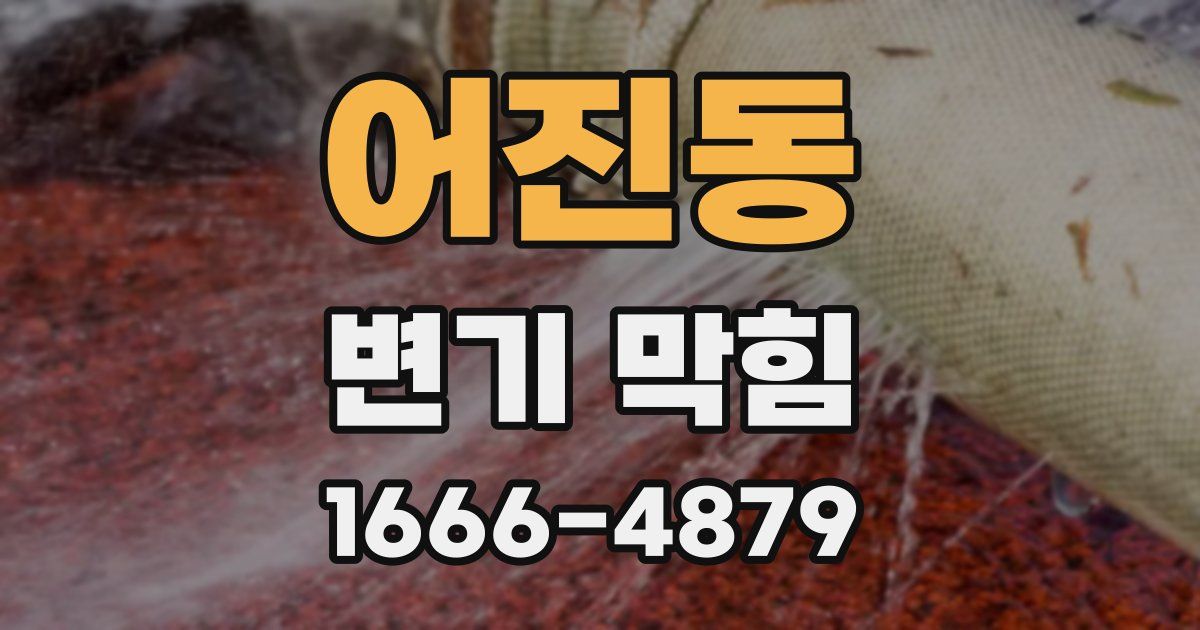 어진동 변기 막힘