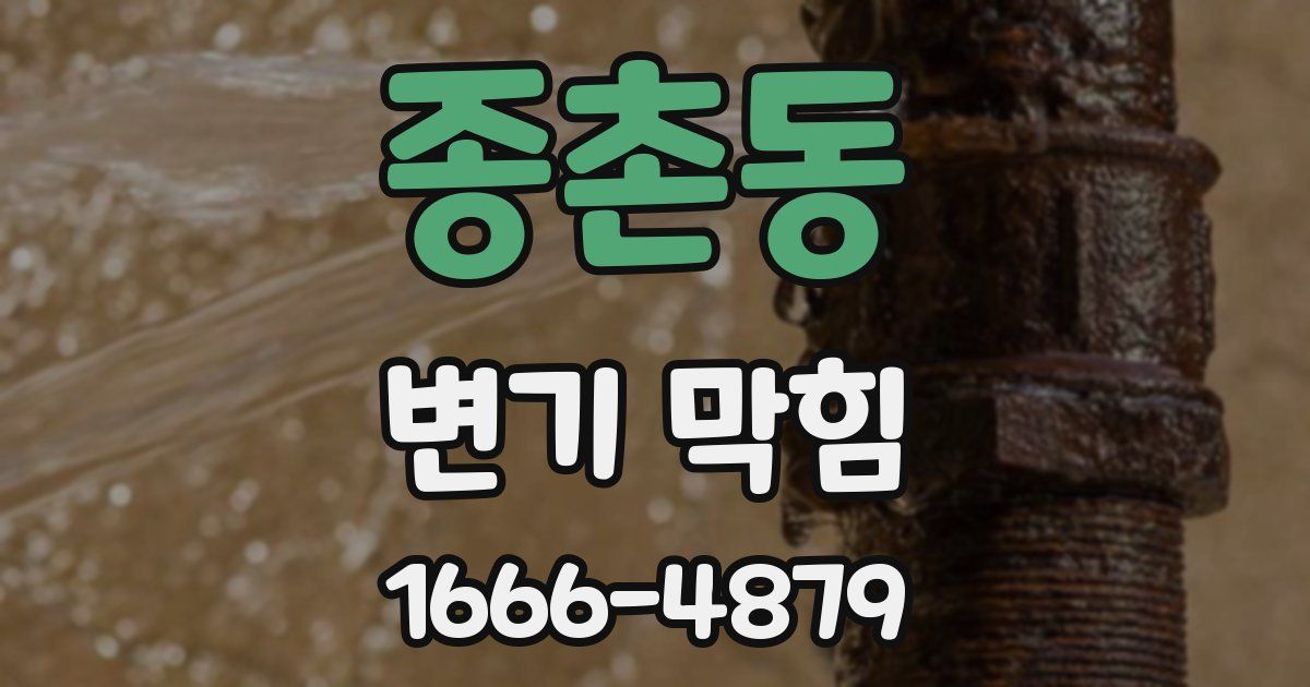 종촌동 변기 막힘