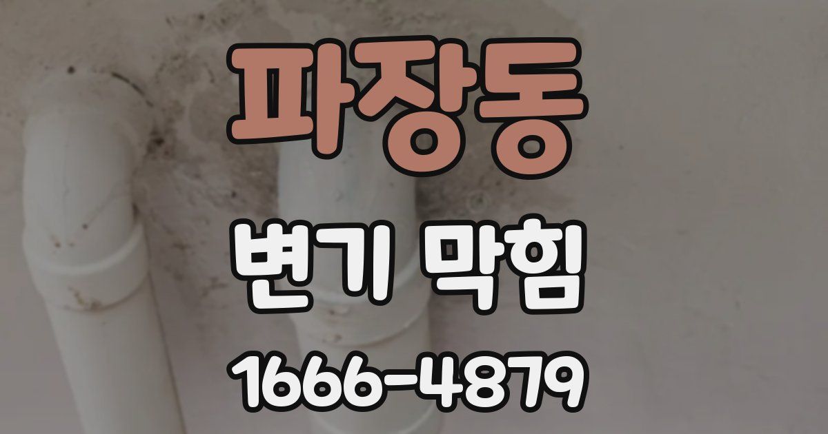 파장동 변기 막힘