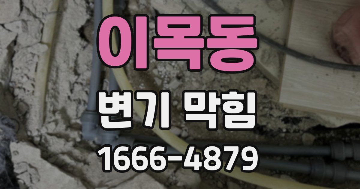 이목동 변기 막힘