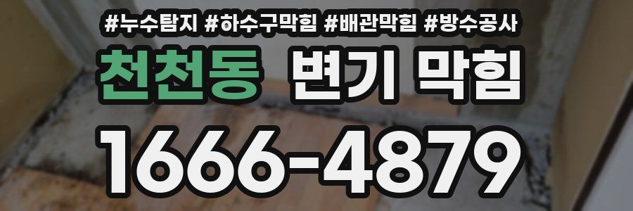 천천동 변기 막힘