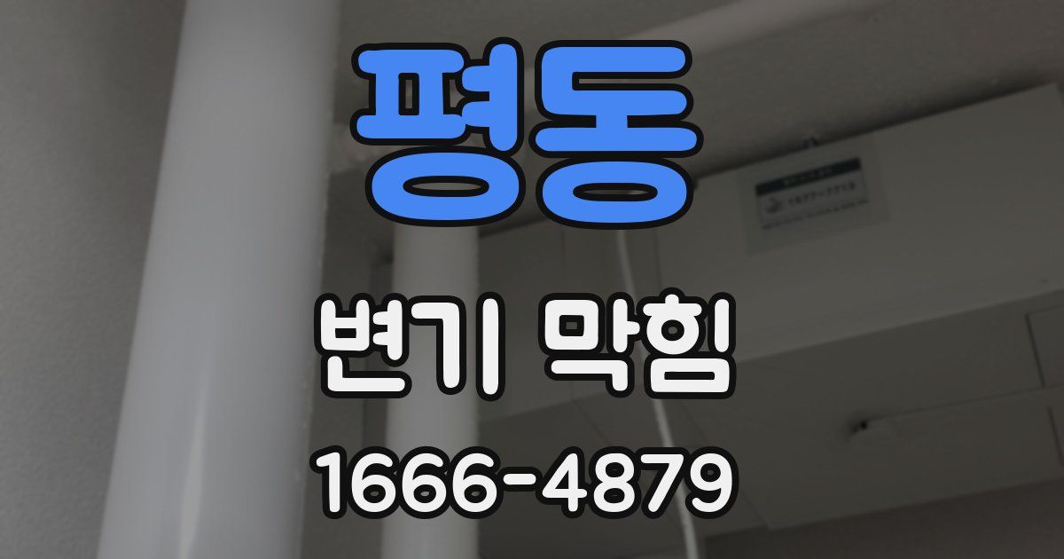 평동 변기 막힘