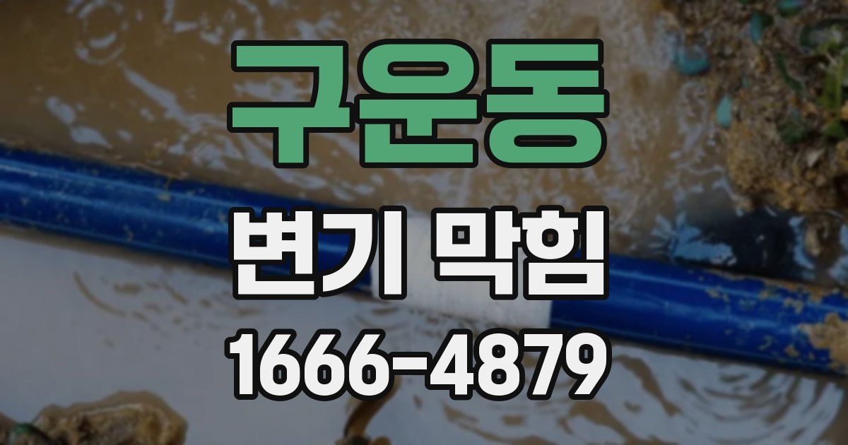 구운동 변기 막힘