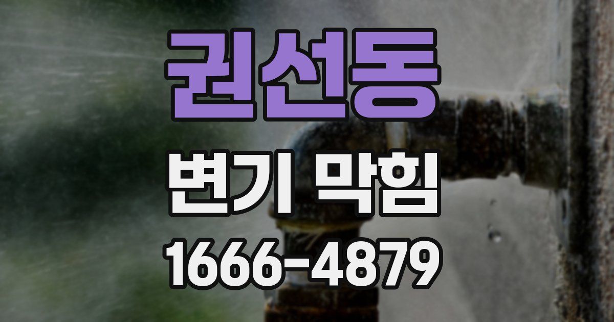 권선동 변기 막힘