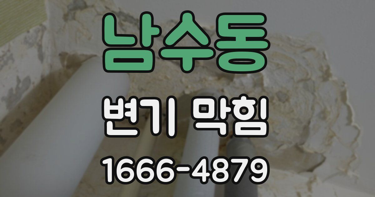 남수동 변기 막힘
