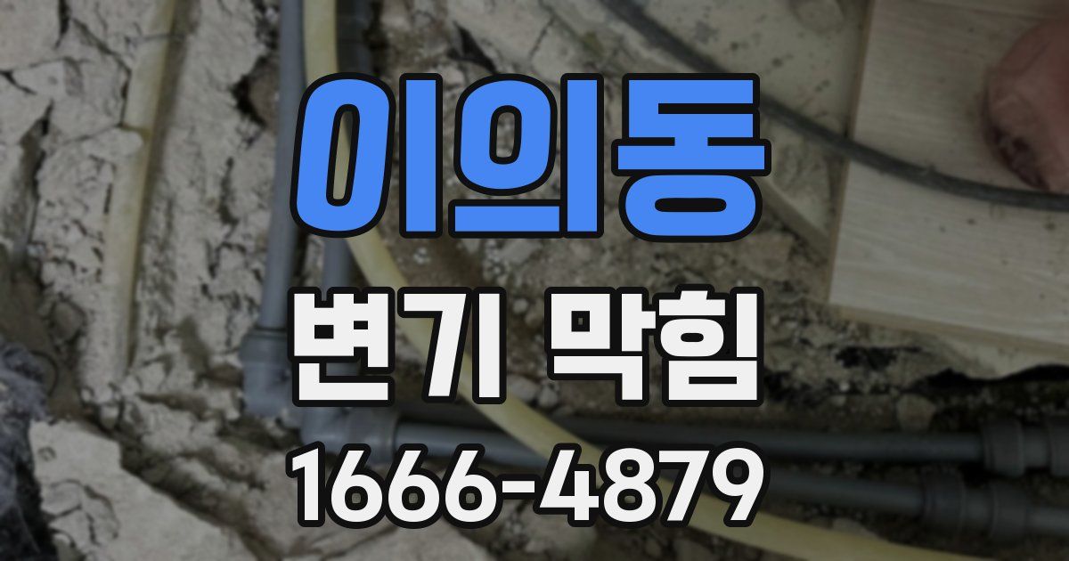 이의동 변기 막힘