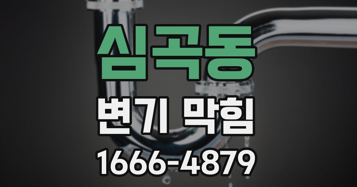 심곡동 변기 막힘