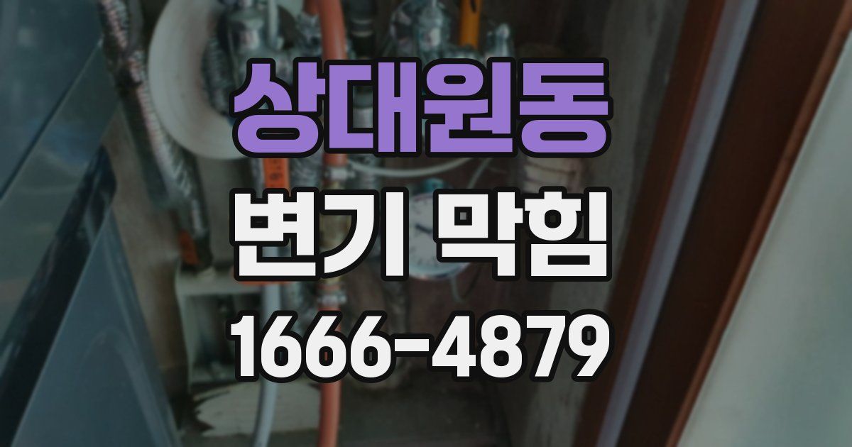 상대원동 변기 막힘