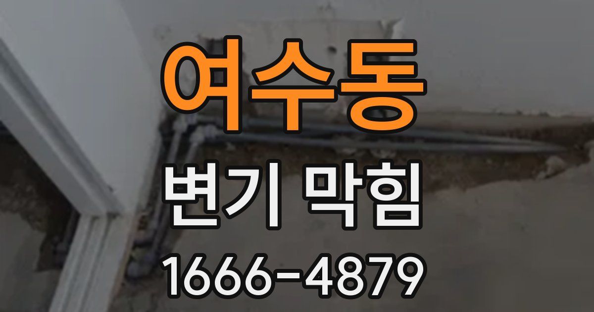 여수동 변기 막힘