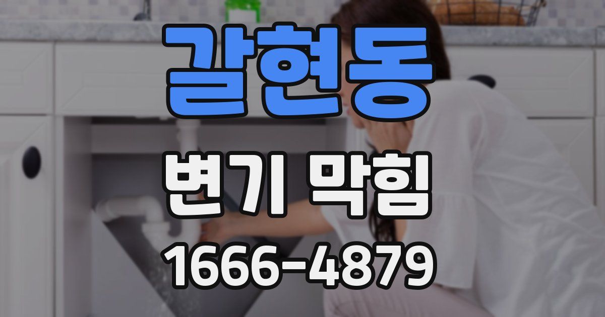 갈현동 변기 막힘