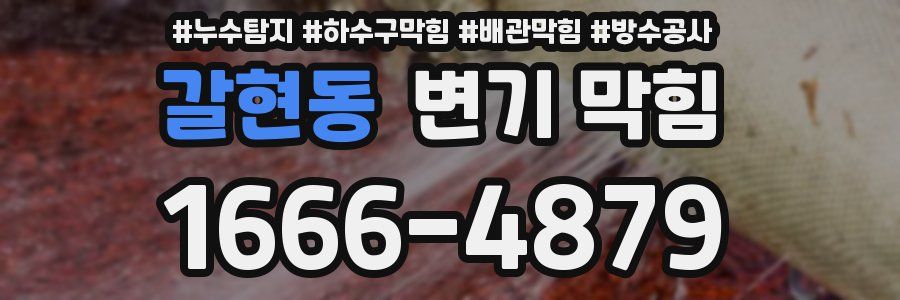 갈현동 변기 막힘