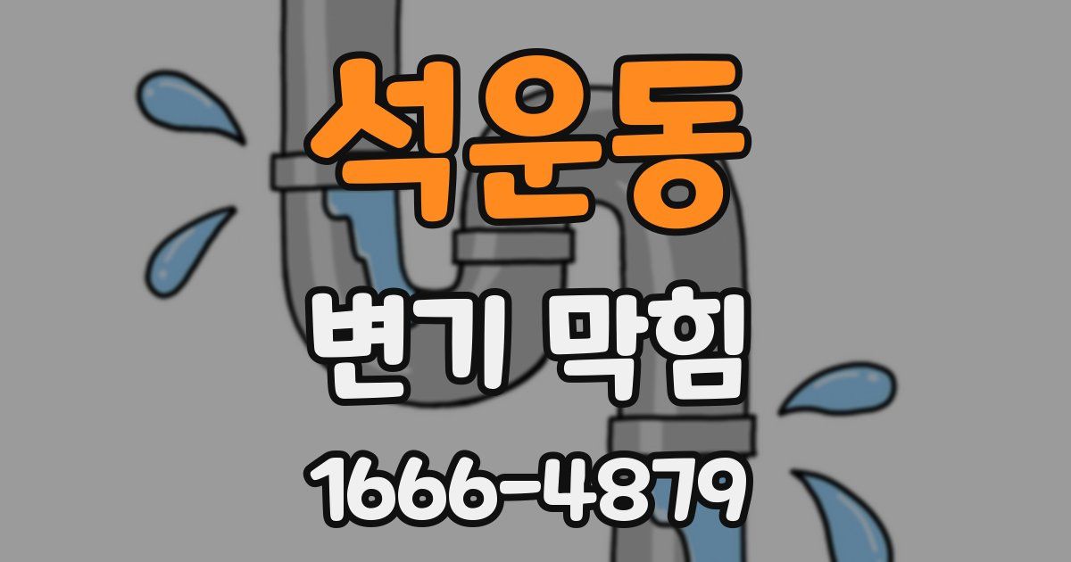 석운동 변기 막힘